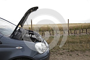 Car Broken Down in Countryside