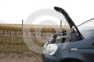 Car Broken Down in Countryside