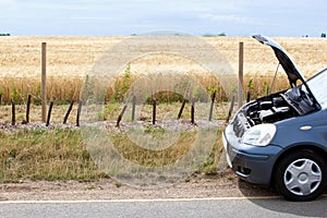 Car Broken Down in Countryside