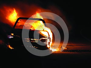 Car burning