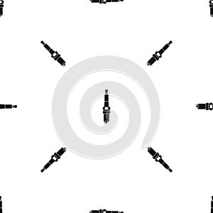 Car candle pattern seamless black