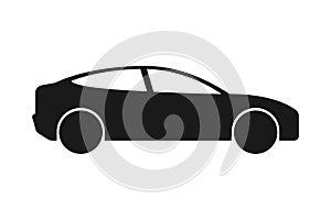 Car. Car icon, isolated. Black Car vector icon. Automobile. Vector illustration