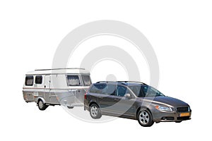 Car and caravan