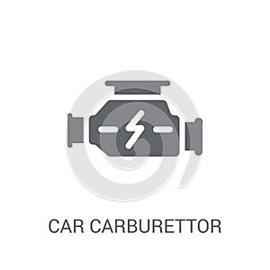 car carburettor icon. Trendy car carburettor logo concept on white background from car parts collection