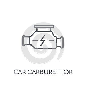 car carburettor linear icon. Modern outline car carburettor logo