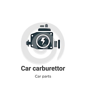 Car carburettor vector icon on white background. Flat vector car carburettor icon symbol sign from modern car parts collection for