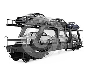 Car Carrier Truck Vehicle Isolated