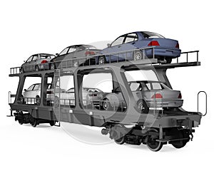 Car Carrier Truck Vehicle Isolated