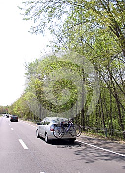 Car carrying bikes