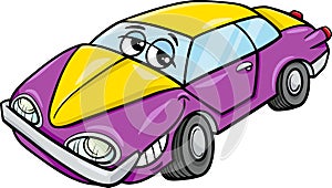 Car character cartoon illustration