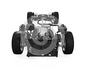 Car Chassis with Engine