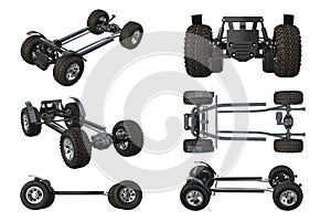 Car chassis frame set