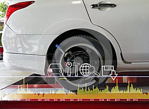 The car checks technology monitor the wheel sensors on for wheels