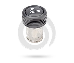 Car cigarette lighter on white background isolation