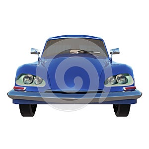 Car city tourism transport 4 1950s - front view white background alpha png 3D Rendering Ilustracion 3D