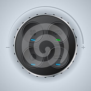 Car clima control with cool circle knobs photo