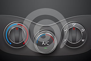 Car climate control with air condition button