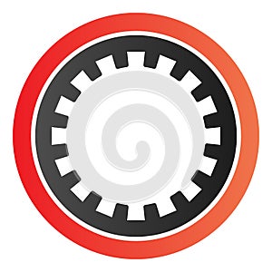 Car clutch plate flat icon. Car disc color icons in trendy flat style. Automobile rim gradient style design, designed