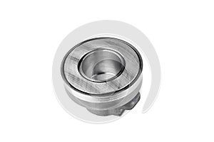 Car clutch release bearing, close-up,  white background