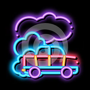 Car Co2 Carbonic Oxide Air neon glow icon illustration