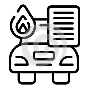 Car collateral icon outline vector. Marketing loan