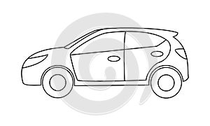 Car coloring book transportation to educate kids. Learn colors pages