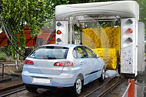Car Coming into Automatic Car Wash