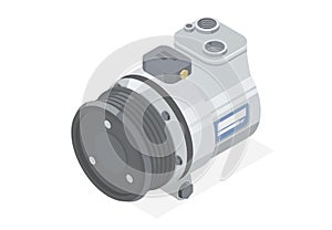 Car compressor isometric simple designed