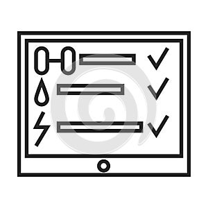 Car computer diagnostics icon