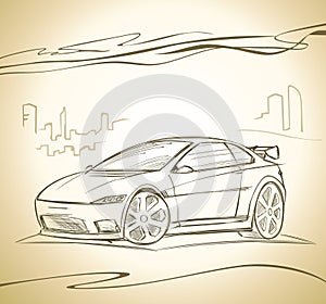 Car Concept Handdrawing