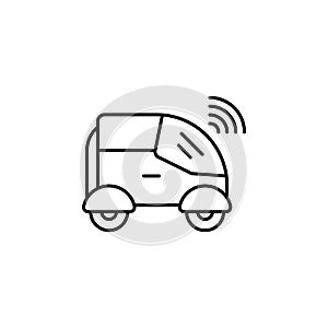 car connection autonomous transport icon. Element of future transport icon