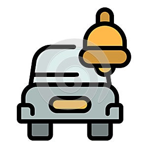 Car control speed icon vector flat