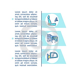 Car controls ergonomics concept icon with text