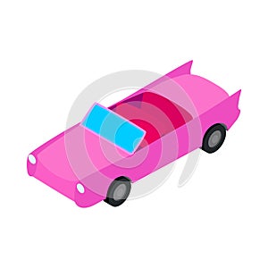 Car convertible icon, isometric 3d style