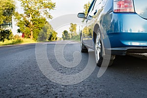 Car on country road