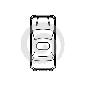 car coupe icon. Element of Transport view from above for mobile concept and web apps icon. Outline, thin line icon for website