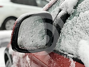 Car covered with snow