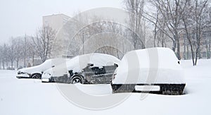 Car covered in snow