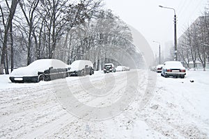 Car covered in snow