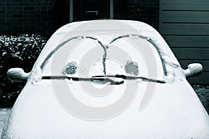 Car covered in snow