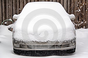 Car Covered in Snow