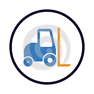 car, crane, forklift icon