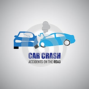 Car crash and accidents icons