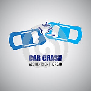 Car crash and accidents icons