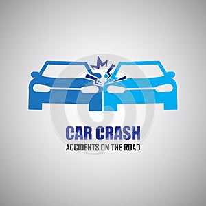 Car crash and accidents icons