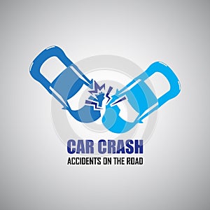 Car crash and accidents icons