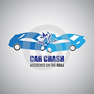 Car crash and accidents icons
