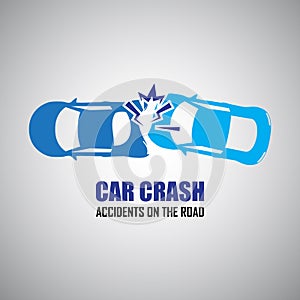 Car crash and accidents icons photo