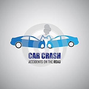 Car crash and accidents icons