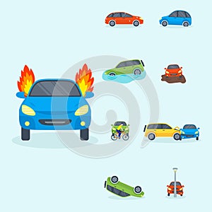 Car crash collision traffic insurance safety automobile